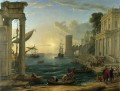 Seaport with the Embarkation of the Queen of Sheba landscape Claude Lorrain